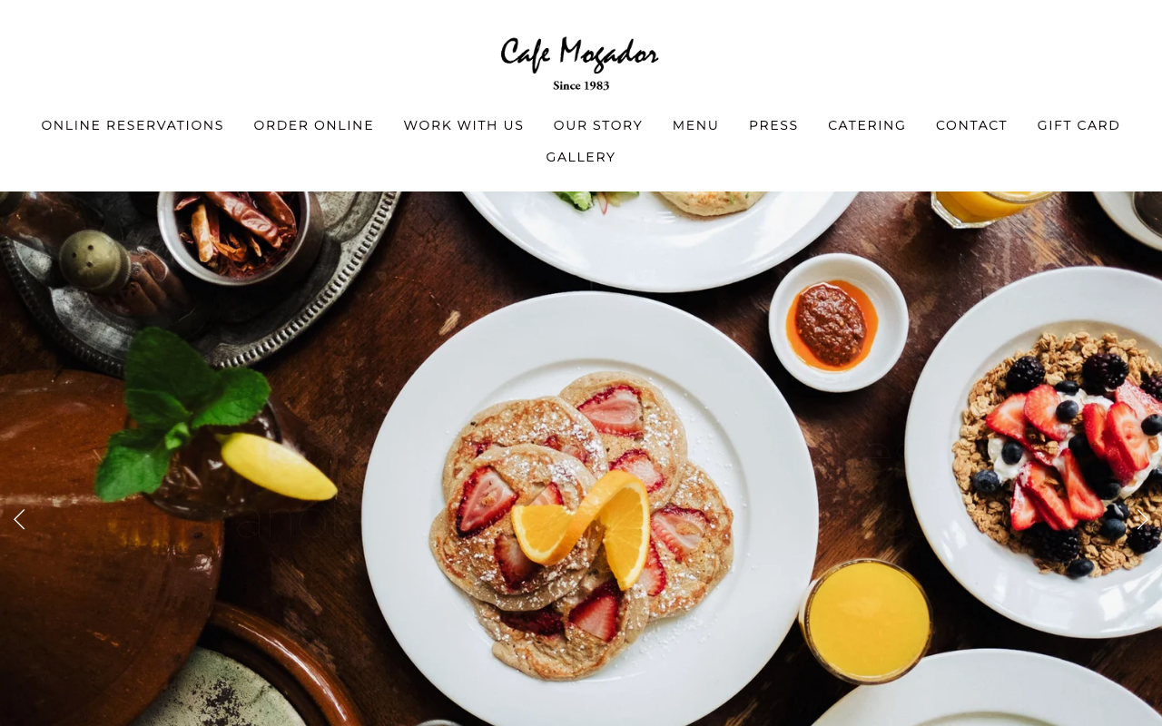 Cafe Mogador — Live site